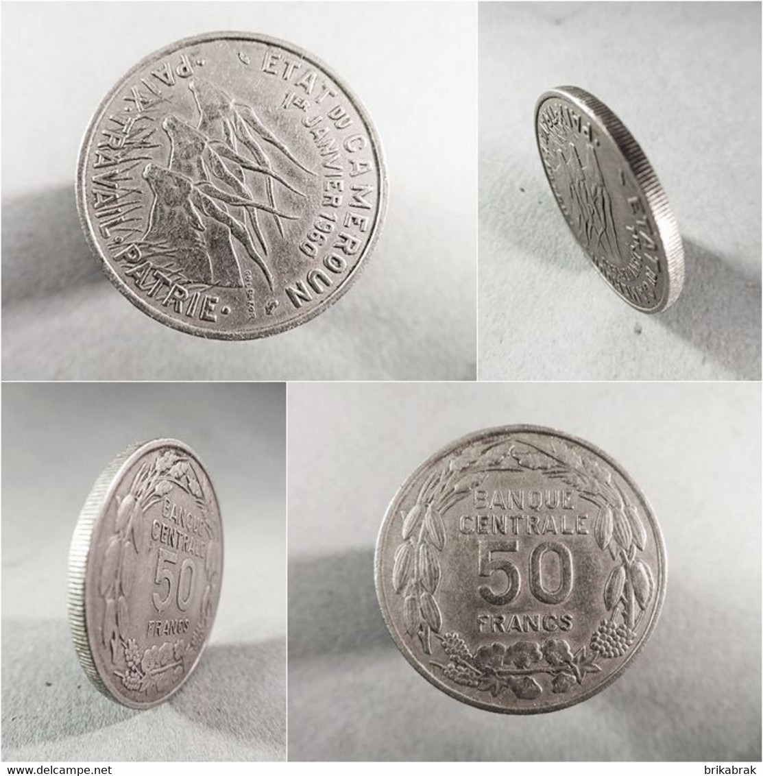 PIECE 50 FRANCS CAMEROUN 1960 - Monnaie Afrique Bazor - Camerun