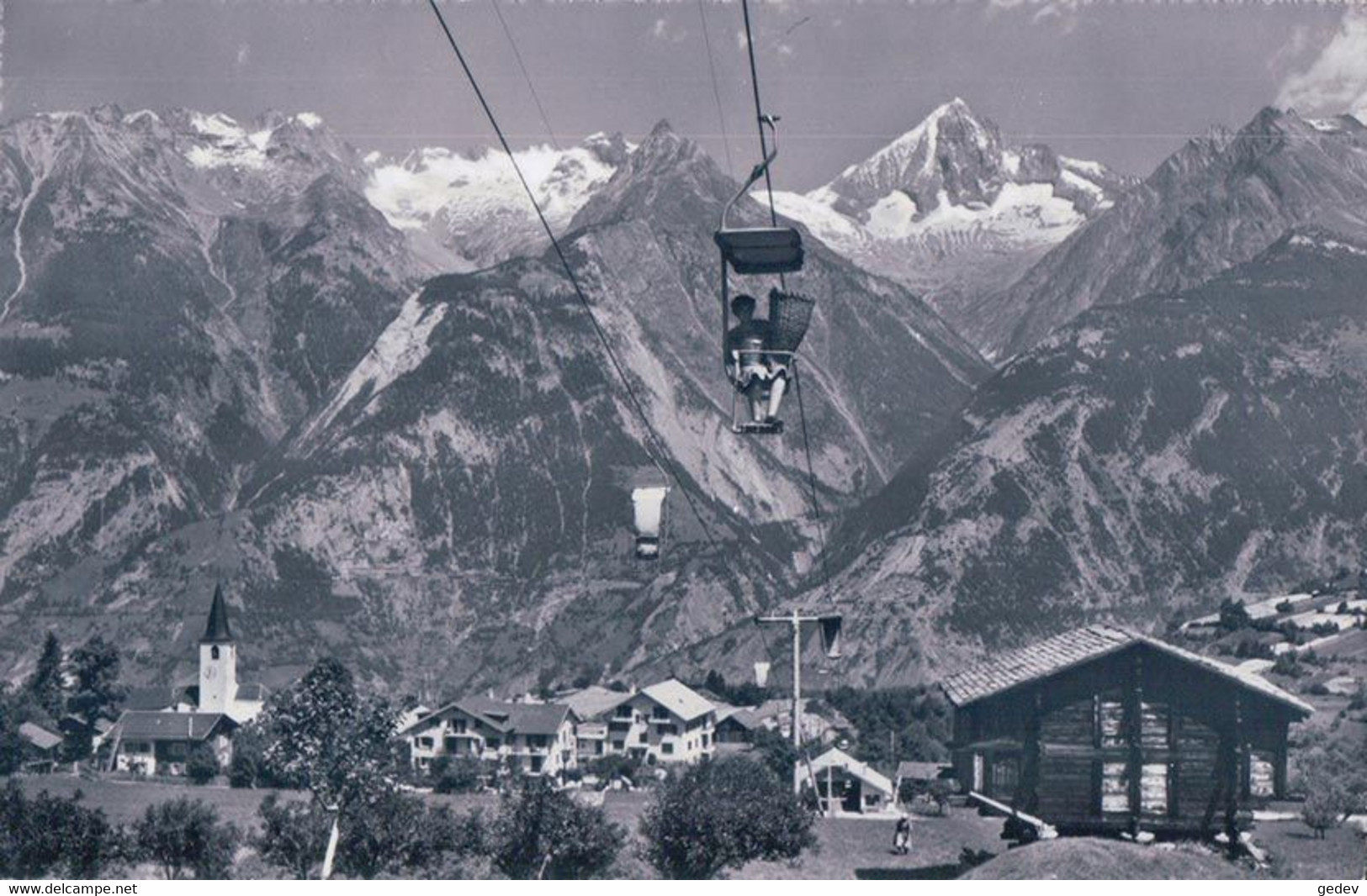 Unterbäch VS, Sesselbahn Unterbäch - Brandalp (9187) - Unterbäch