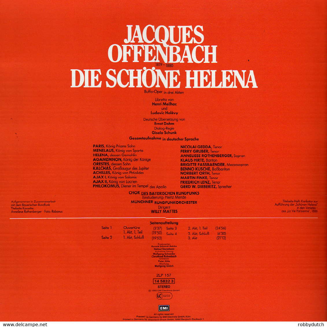 * 2LP Box *  JACQUES OFFENBACH : DIE SCHÖNE HELENA (Germany 1980 EX!!) - Opéra & Opérette