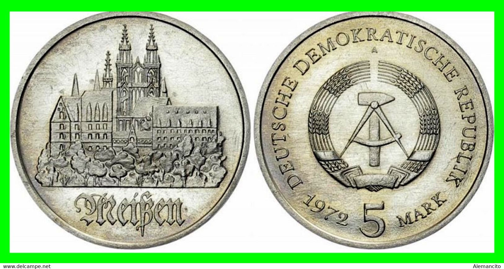 ( GERMANY ) REPUBLICA DEMOCRATICA DE ALEMANIA BERLIN ( RDA ) MONEDAS DE 5-DM AÑO 1972 MONEDA DDR - 5 Mark