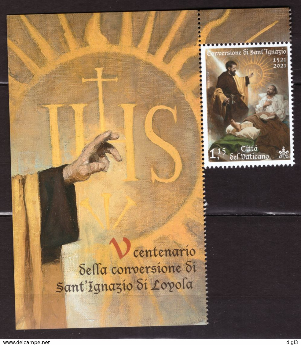 Vaticano, 2021, V Centenario Della Conversione Di Sant’Ignazio Di Loyola, 1,15 Eur Dal Foglietto, MNH** - Ongebruikt