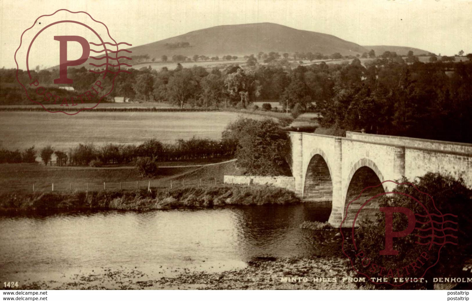 RPPC  MINTO HILLS FROM THE TEVIOT DENHOLM - Roxburghshire