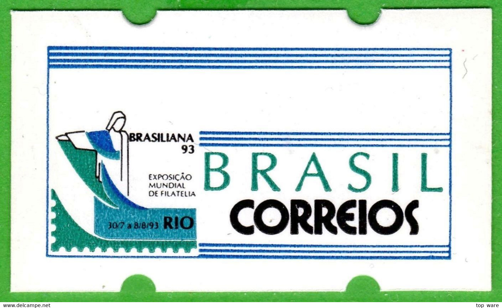 Brasilien Brazil ATM 5 Brasiliana 93 / Leerfeld Blank Label MNH / Frama Automatenmarken Klüssendorf Etiquetas - Automatenmarken (Frama)