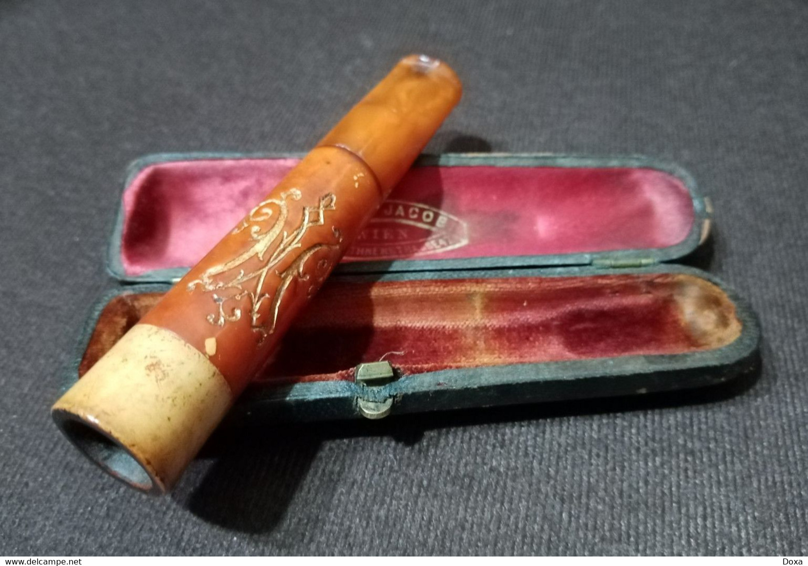 RRR Cigar Mouthpiece Amber - Meerschaum, 19th Century - Embouts