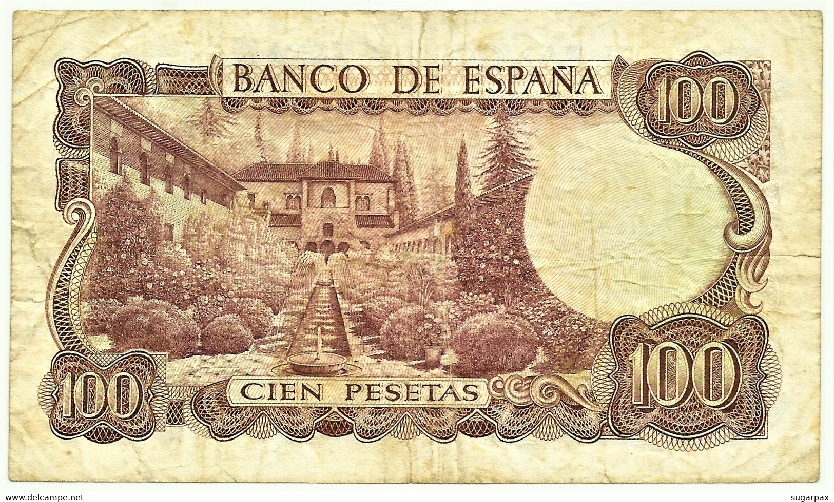 ESPAÑA - 100 Pesetas - 17.11.1970 ( 1974 ) - Pick 152 - Serie U - Manuel De Falla - 100 Pesetas