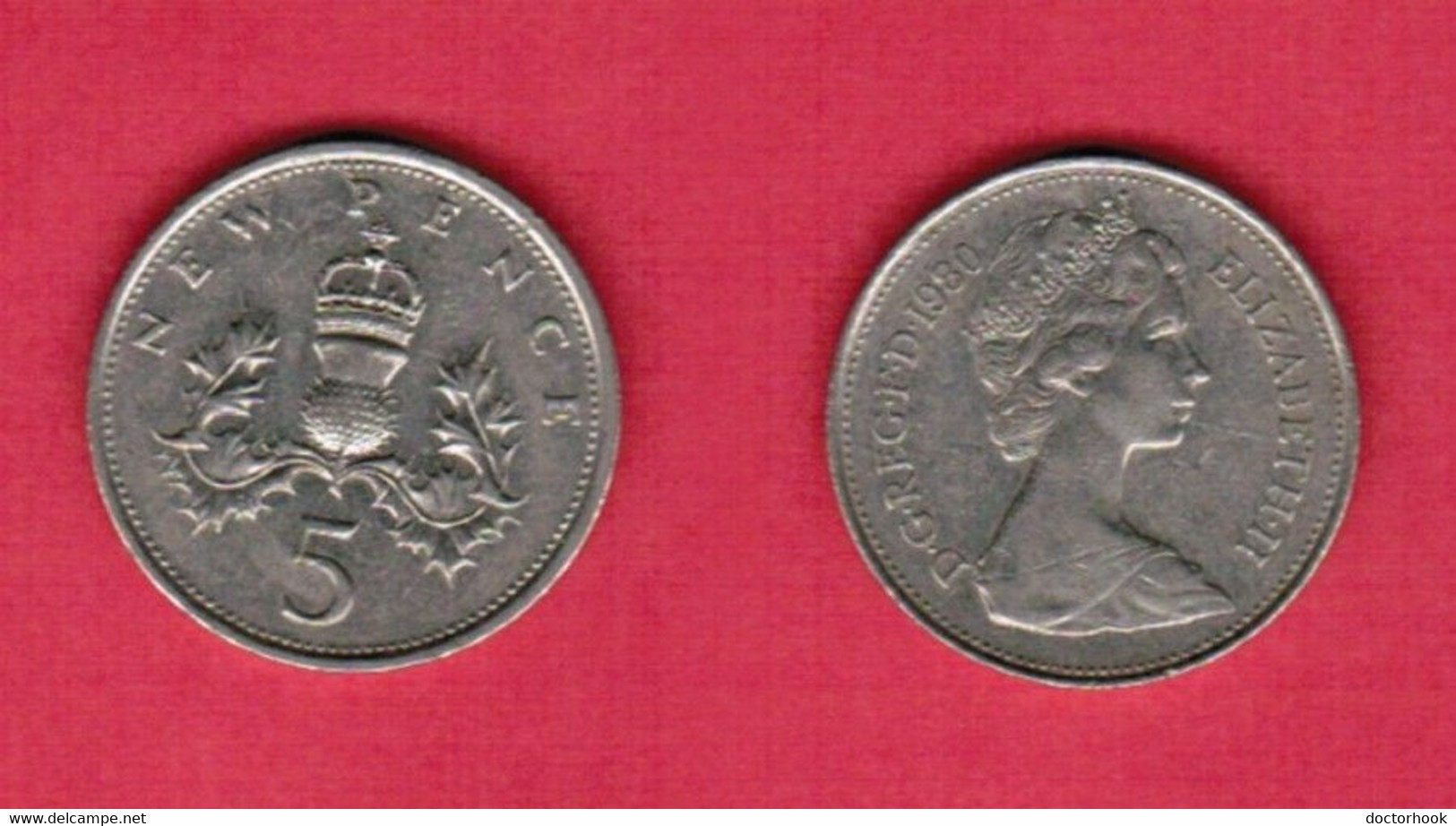 GREAT BRITAIN   5 NEW PENCE 1980 (KM # 911) #6606 - 5 Pence & 5 New Pence
