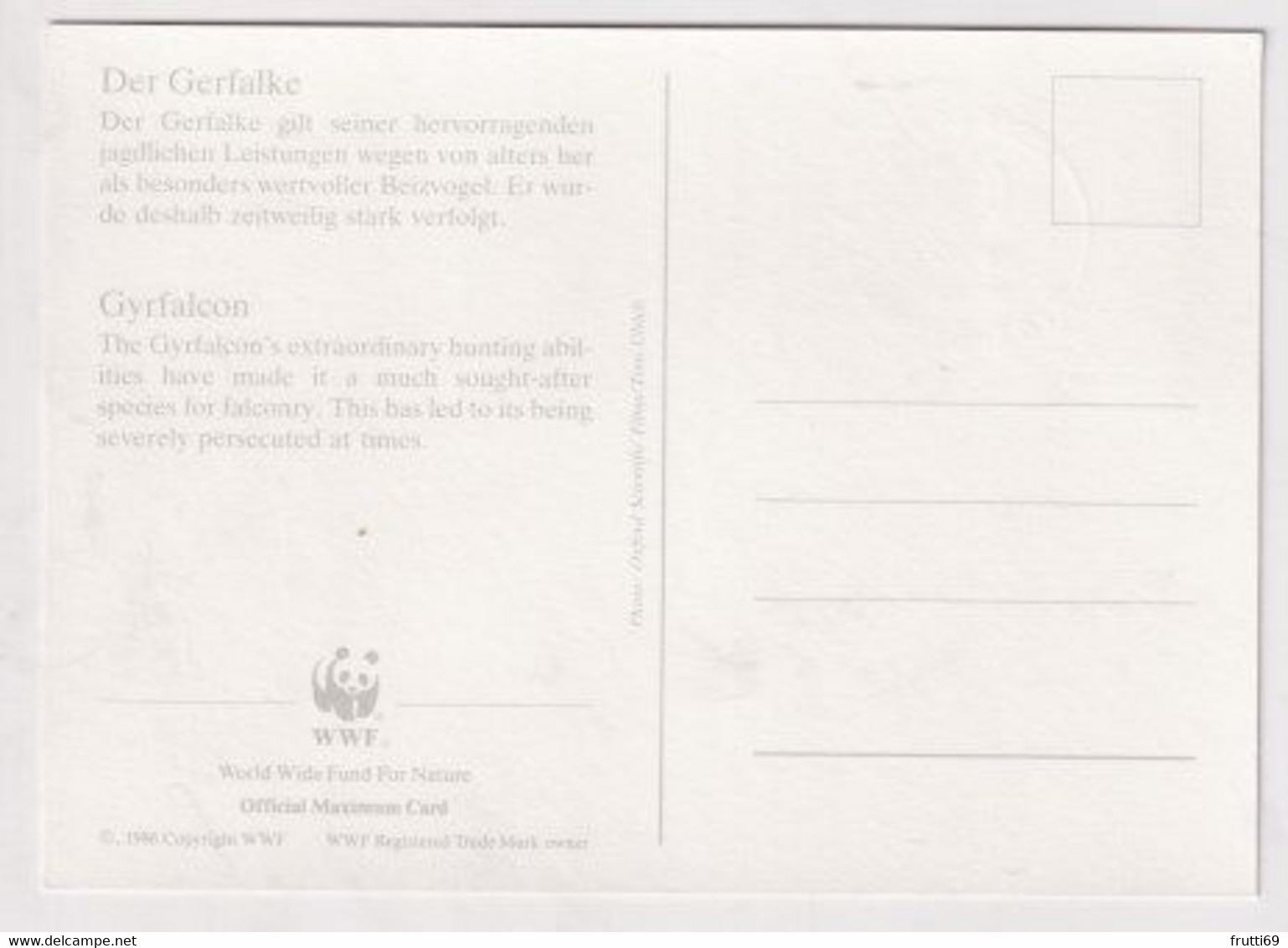 MC 034317 ISLAND - Gyrfalcon - Maximum Cards