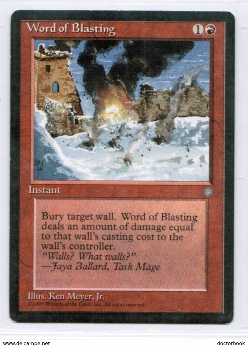 MAGIC The GATHERING  "Word Of Blasting"---ICE AGE (MTG--147-5) - Autres & Non Classés