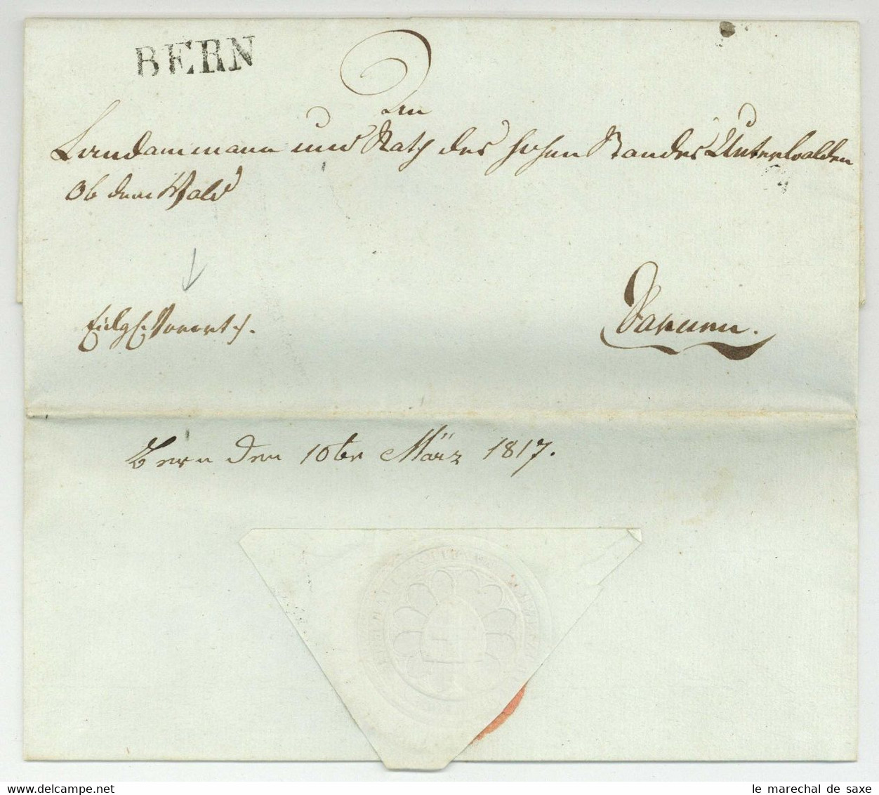 BERN 1817 Rudolf Niklaus Von WATTENWYL (1760-1832) Landammann Der Schweiz 1804/1810 General Suisse Berne Watteville - Documents Historiques