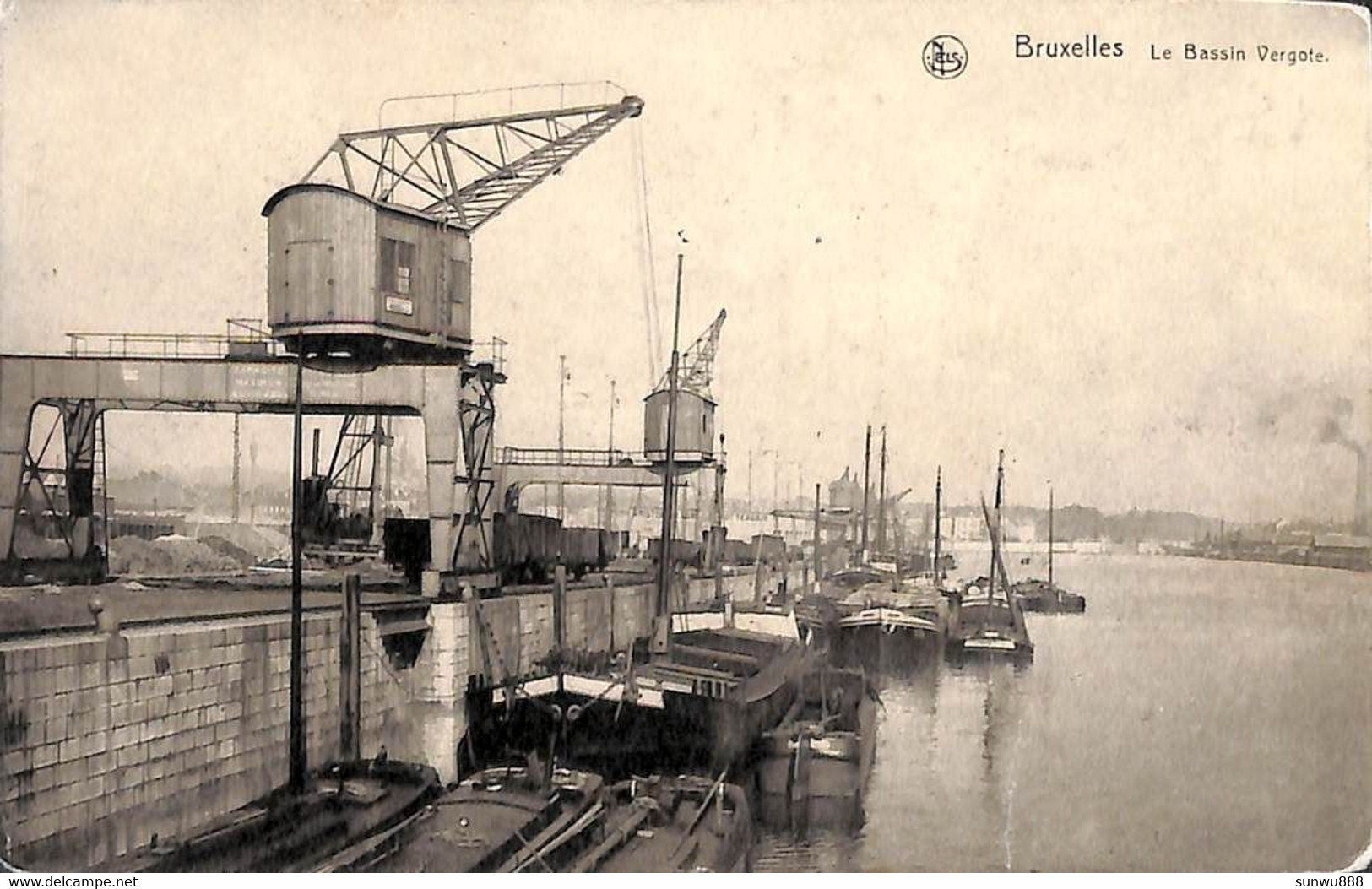 Bruxelles - Le Bassin Vergote (péniches) - Maritiem