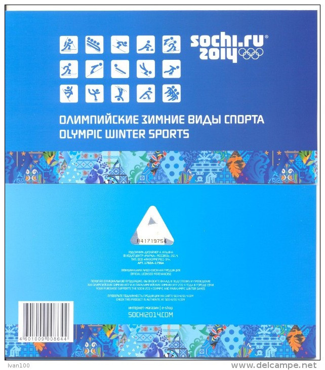 2014.  Winter Olympic Games Sochi, Prestige-booklet, Mnt/** - Winter 2014: Sotschi