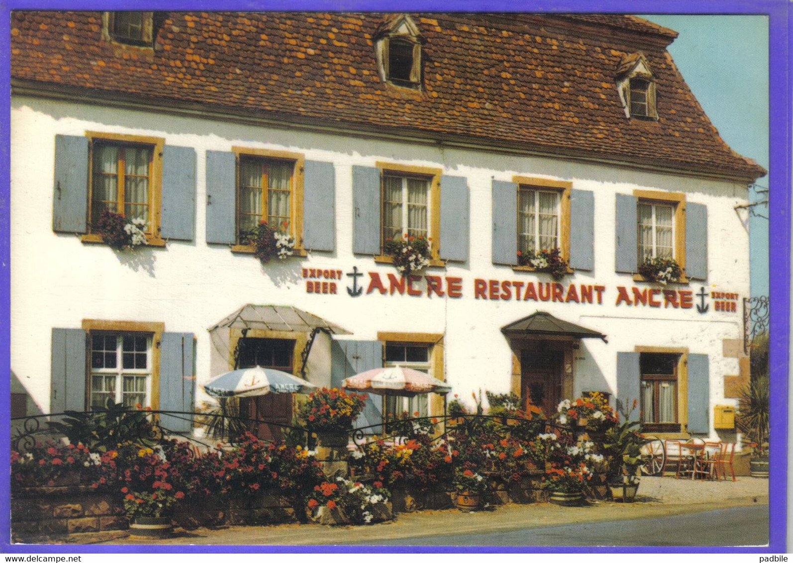 Carte Postale 67. Ebersmunster  Hotel Restaurant Les Deux Clés   Très Beau Plan - Ebersmunster