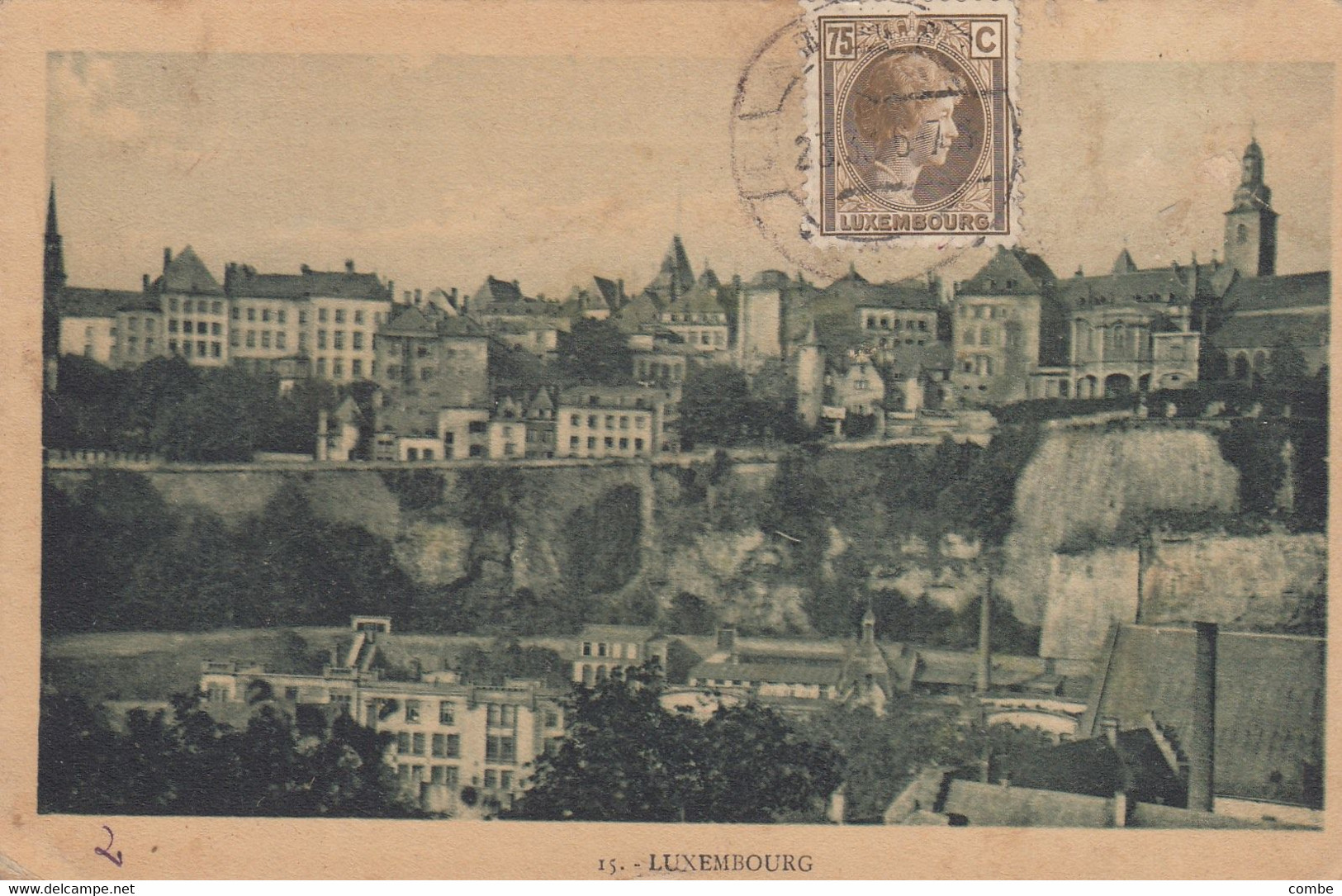 CARTE POSTALE. LUXEMBOURG. TRIER/LUXEMBURG BAHNPOST. 16 8 1920 - 1914-24 Marie-Adélaida