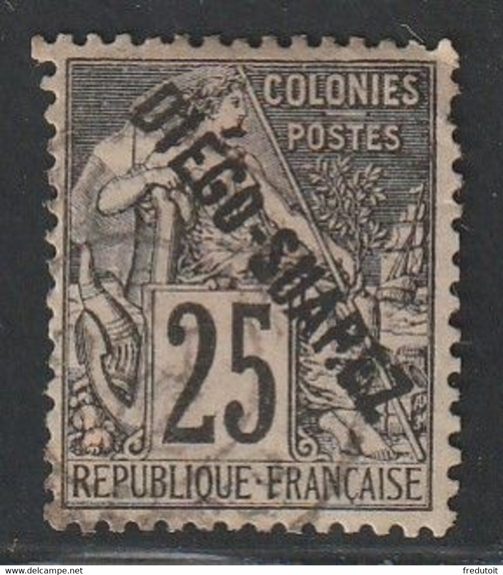 Diégo Suarez - N°20 OBL (1892) 25c Noir Sur Rose - Used Stamps