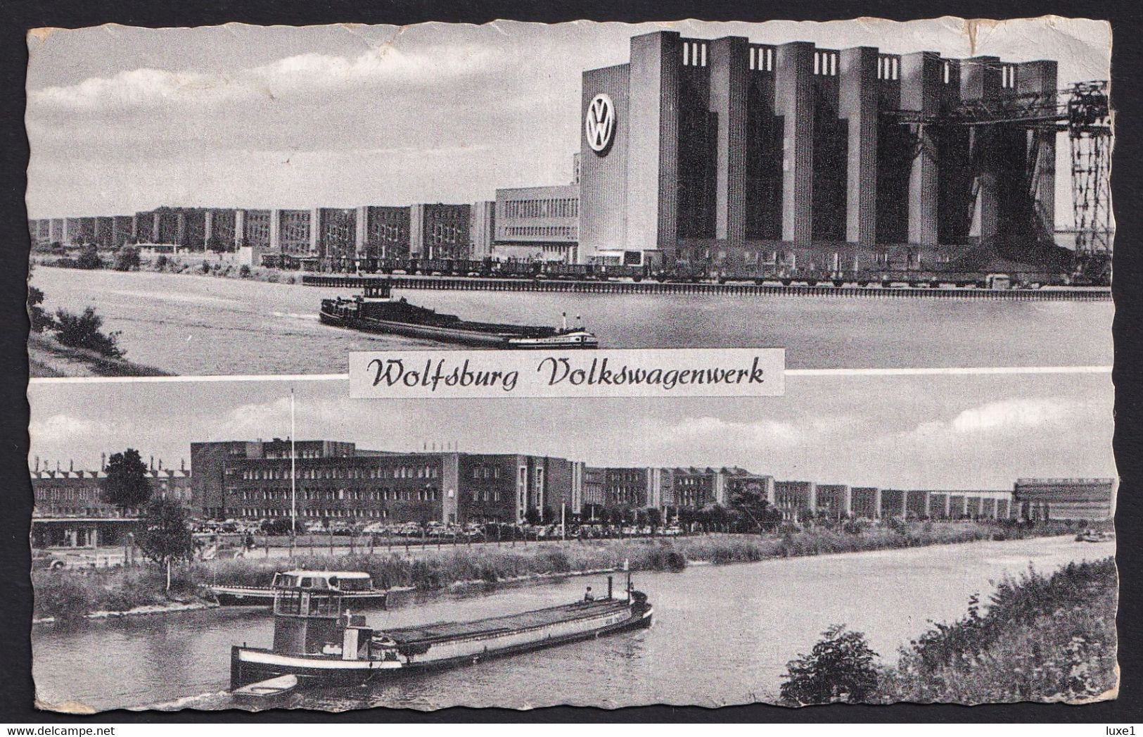 GERMANY  ,  WOLFSBURG  ,  WW  CARS  ,  RAILWAY  ,  OLD  POSTCARD - Wolfsburg