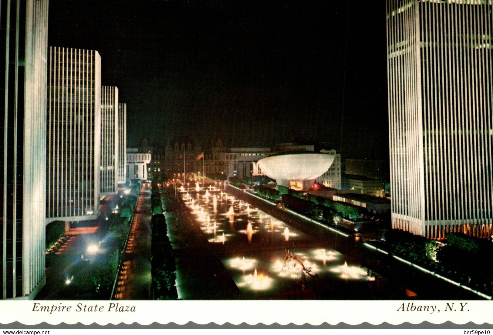 USA NEW YORK ALBANY EMPIRE STATE PLAZA  LIGHTS AND FOUNTAINS HIGHLIGHT AN EVENING OF FESTIVITIES - Albany