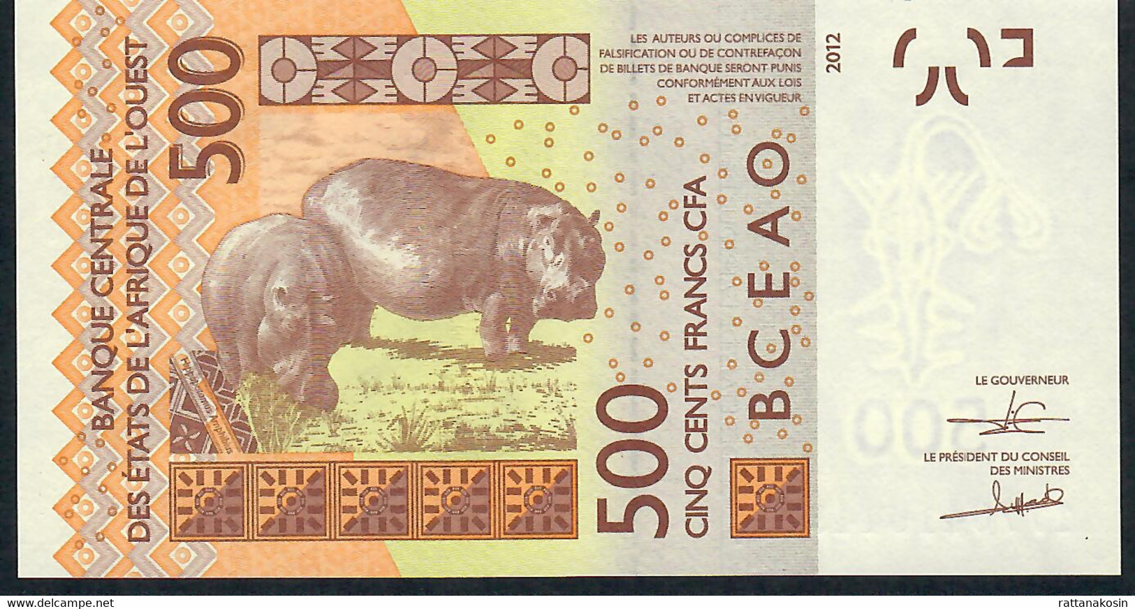 W.A.S. TOGO P819Tf 500 FRANCS (20)17 2017  UNC. - Stati Dell'Africa Occidentale