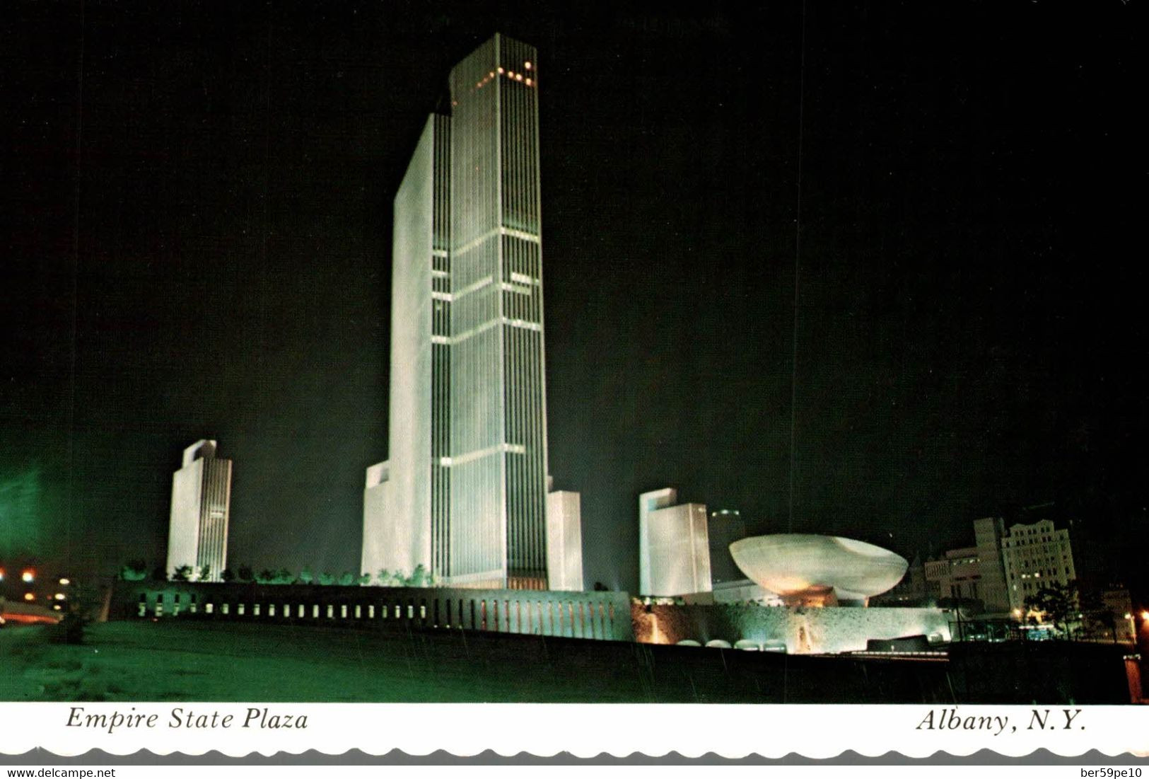 USA NEW YORK ALBANY EMPIRE STATE PLAZA  GOVERNOR NELSON A. ROCKEFELLER AT NIGHT - Albany