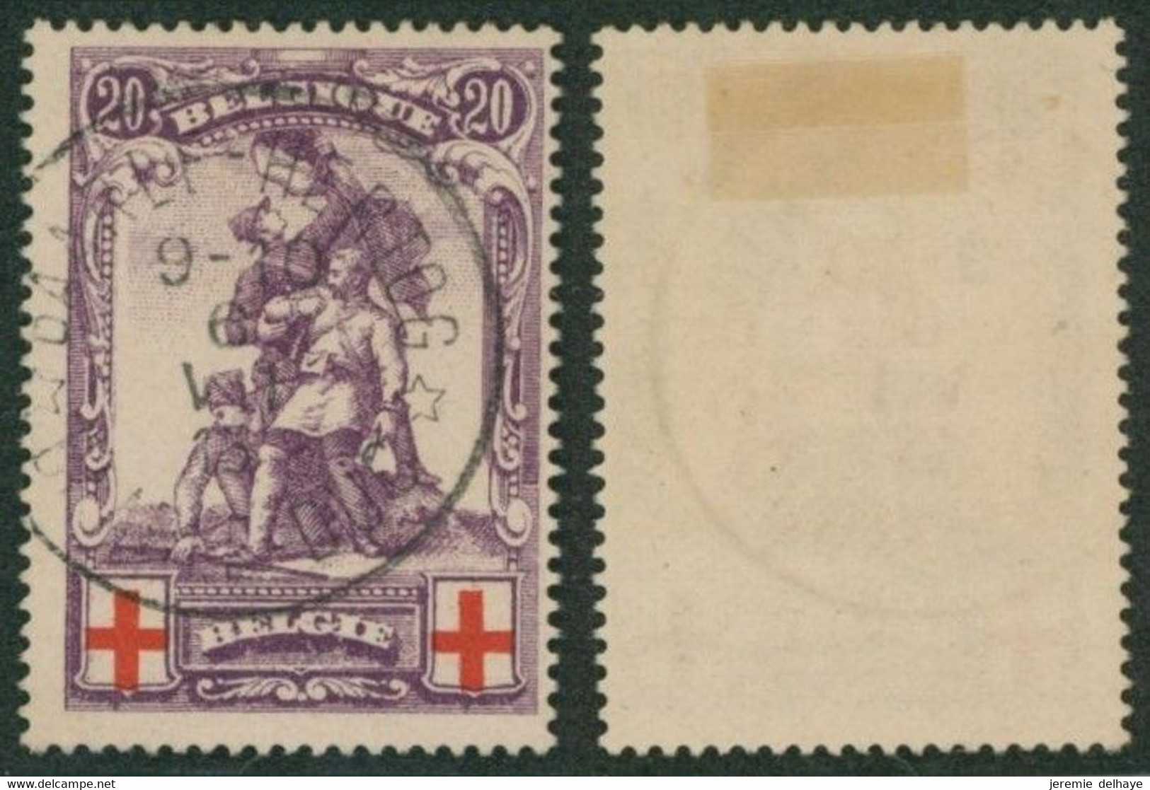 Croix-rouge - N°128 Obl Relais "Baarle-Hertog / Barle-le-Duc" - 1914-1915 Rode Kruis
