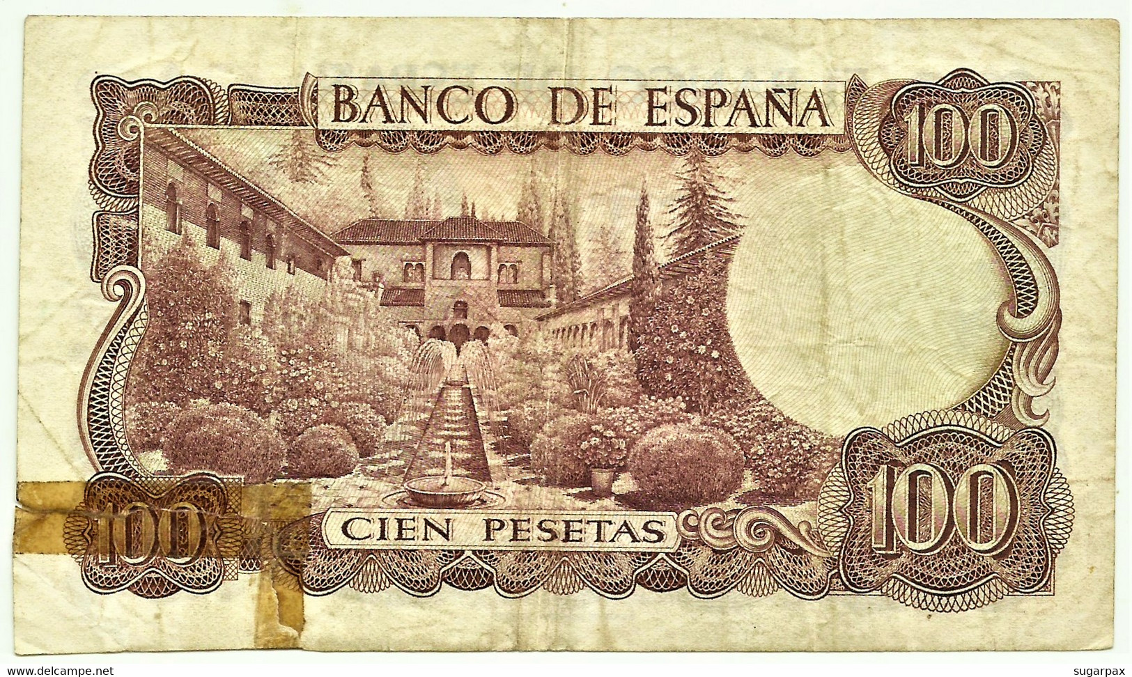 ESPAÑA - 100 Pesetas - 17.11.1970 ( 1974 ) - Pick 152 - Serie 4D - Manuel De Falla - 100 Pesetas