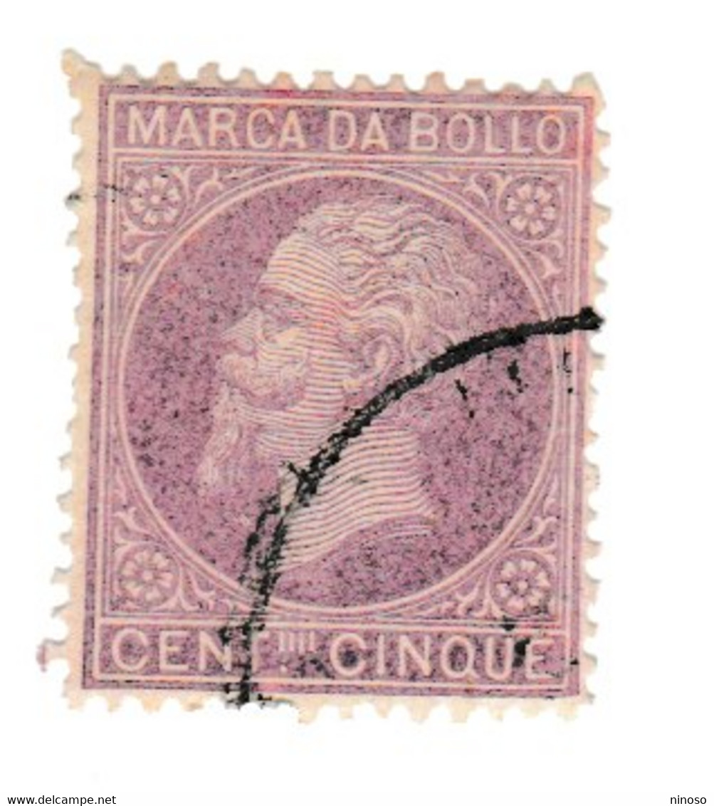 1872 ITALIA REGNO ITALY KINGDOM MARCA DA BOLLO CENT. 5c USATO USED OBLITERE - Fiscaux