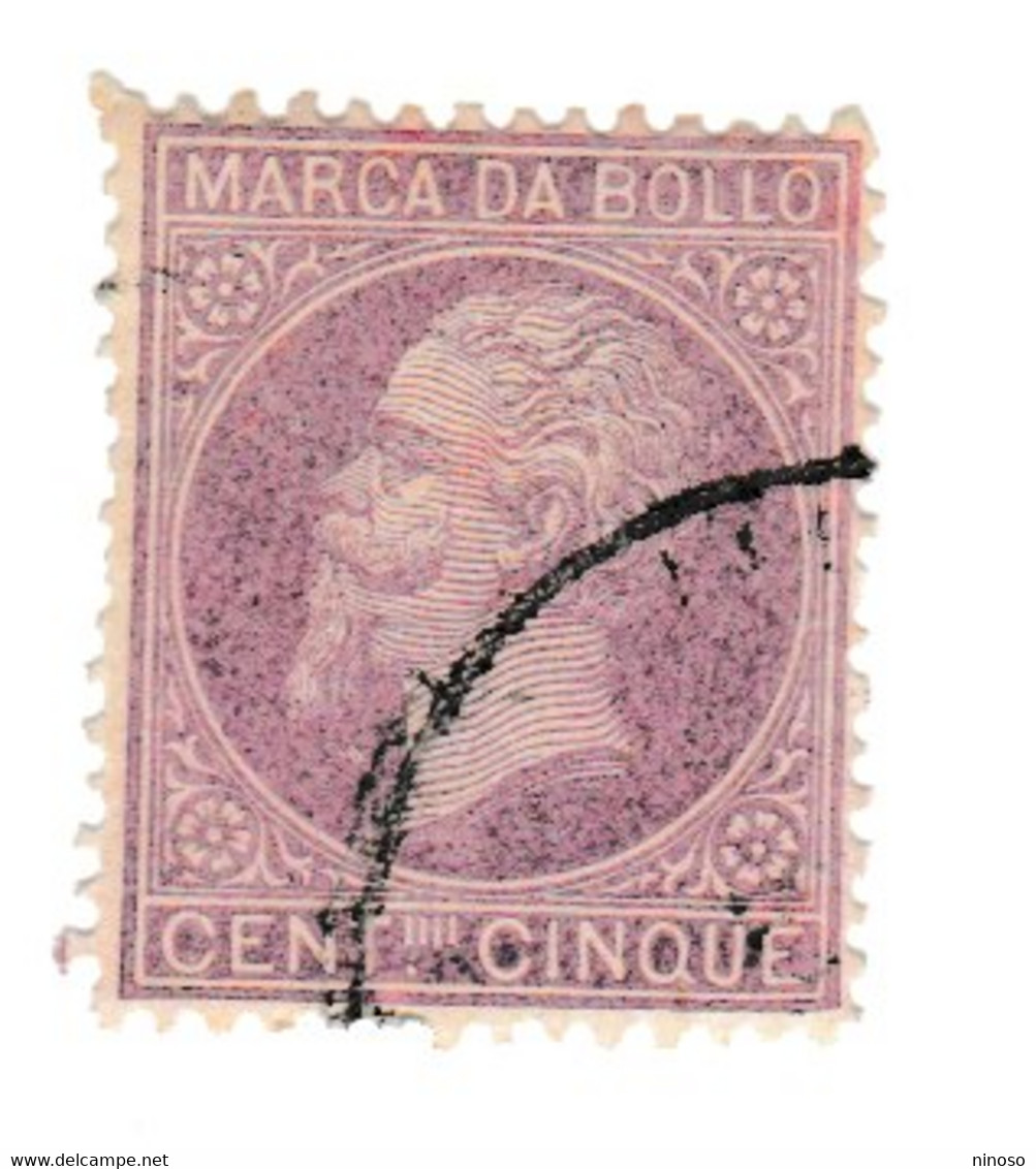 1872 ITALIA REGNO ITALY KINGDOM MARCA DA BOLLO CENT. 5c USATO USED OBLITERE - Steuermarken