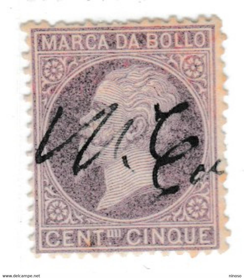 1872 ITALIA REGNO ITALY KINGDOM MARCA DA BOLLO CENT. 5c USATO USED OBLITERE - Steuermarken