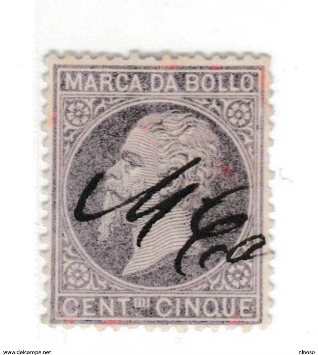 1872 ITALIA REGNO ITALY KINGDOM MARCA DA BOLLO CENT. 5c USATO USED OBLITERE - Steuermarken