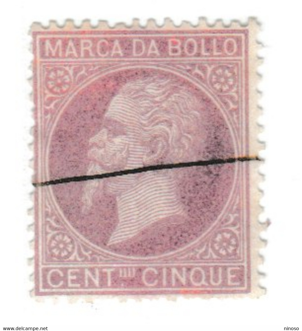 1872 ITALIA REGNO ITALY KINGDOM MARCA DA BOLLO CENT. 5c USATO USED OBLITERE - Steuermarken