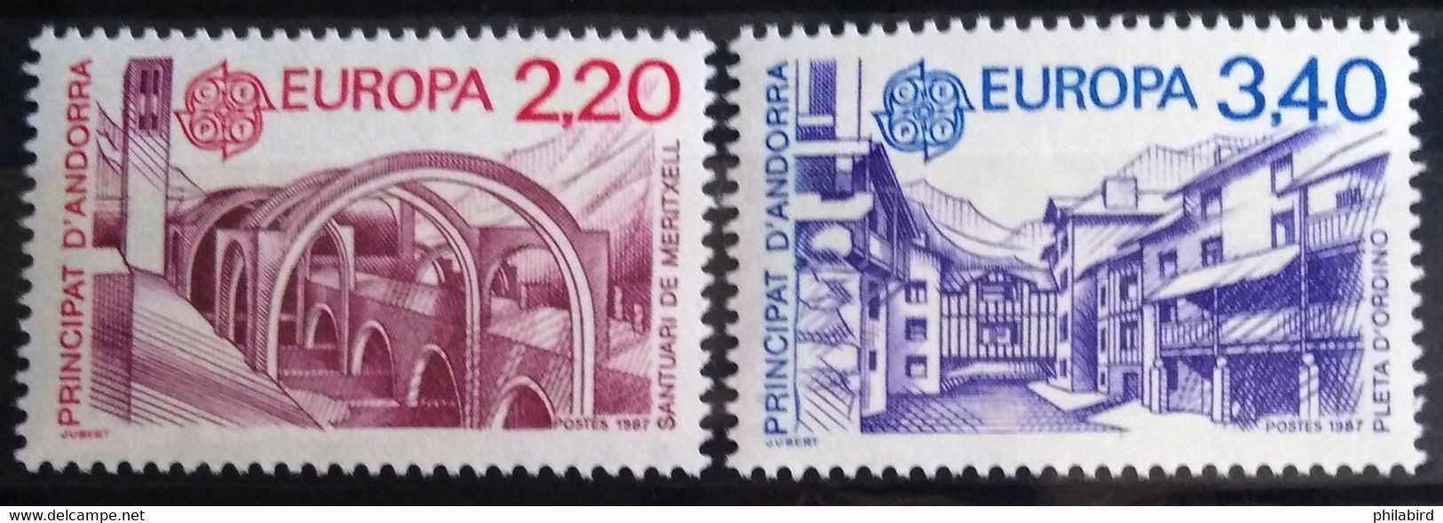 EUROPA 1987 - ANDORRE FRANCAIS                    N° 358/359                        NEUF** - 1987