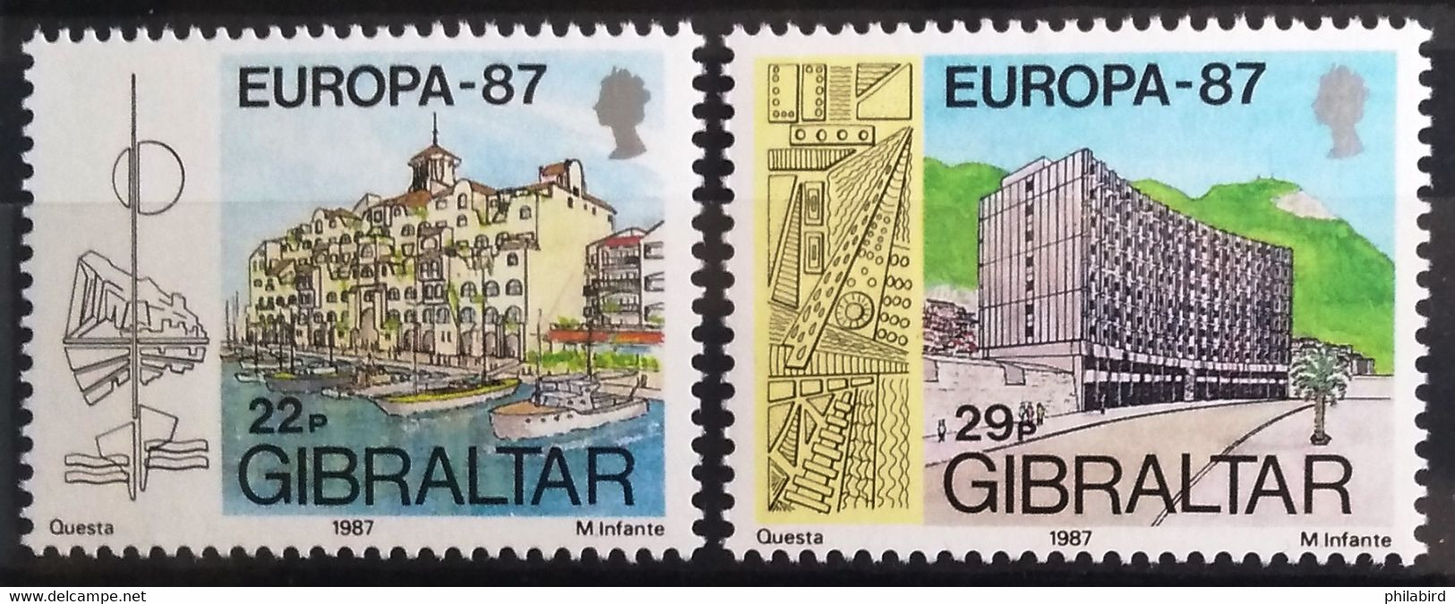EUROPA 1987 - GIBRALTAR                   N° 530/531                        NEUF** - 1987