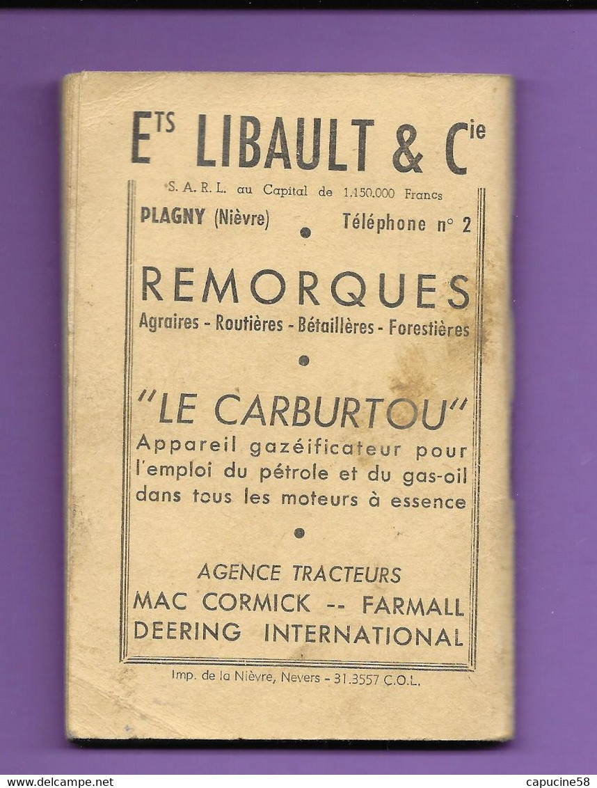 Indicateur De La Nièvre Chemins De Fer Et Autobus Hiver 1948-49 Nombreuses Pub 96 Pages - Europa