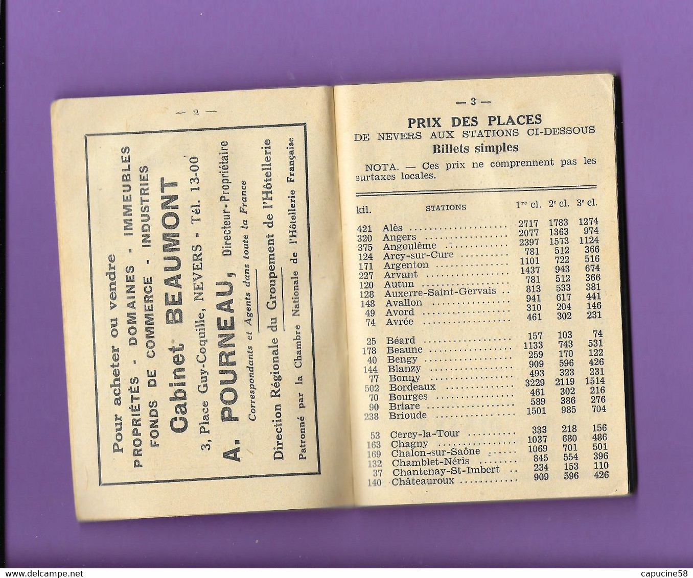 Indicateur De La Nièvre Chemins De Fer Et Autobus Hiver 1948-49 Nombreuses Pub 96 Pages - Europa