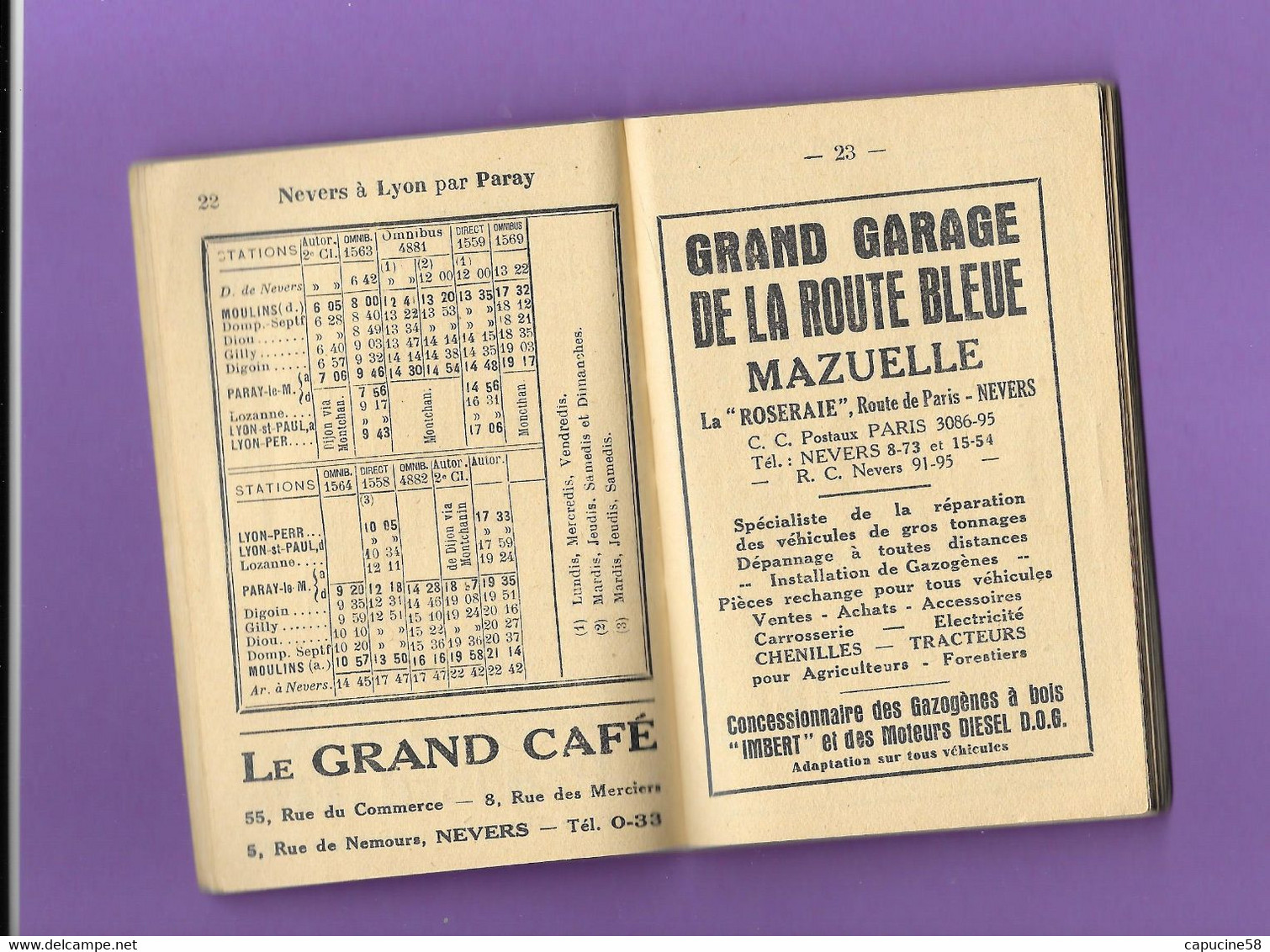 Indicateur De La Nièvre Chemins De Fer Et Autobus Hiver 1948-49 Nombreuses Pub 96 Pages - Europa