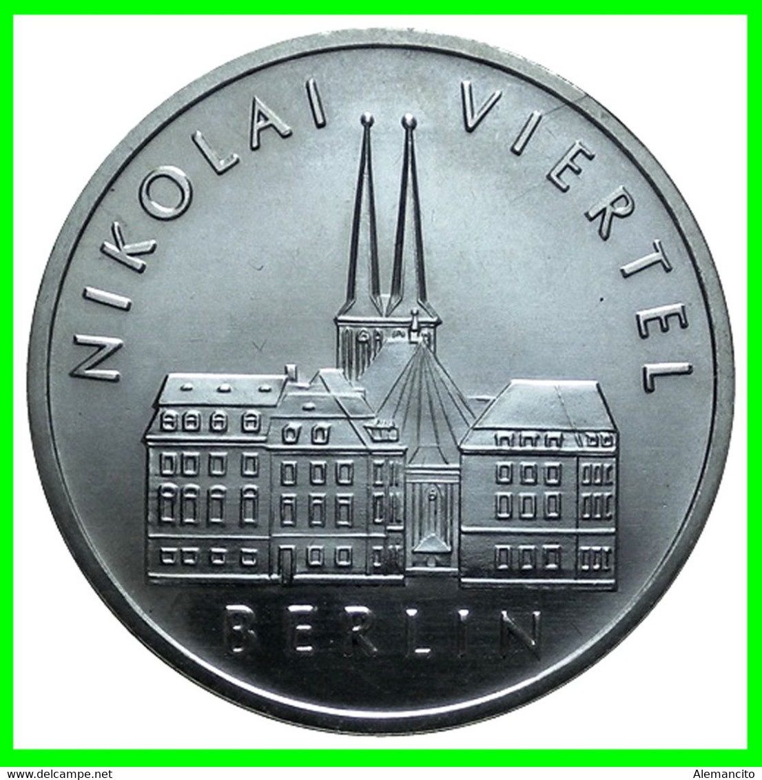 ( GERMANY ) REPUBLICA DEMOCRATICA DE ALEMANIA ( RDA ) MONEDA DE 5-DM AÑO 1987 -ALEMANIA DDR - 5 DM (BERLIN – NIKOLAI VIE - 5 Marcos