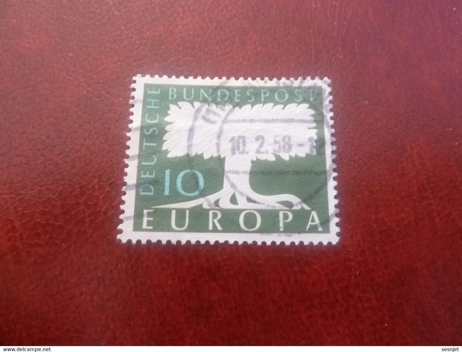 Deutsche Bundespost - Europa - Val 10 - Vert Et Blanc - Oblitéré - Année 1958 - - 1958