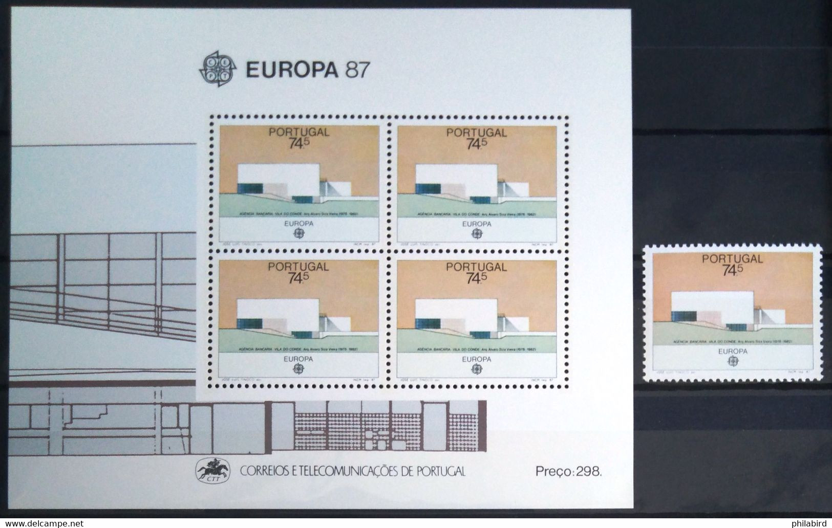 EUROPA 1987 - PORTUGAL                 N° 1699 + BF 55                        NEUF** - 1987