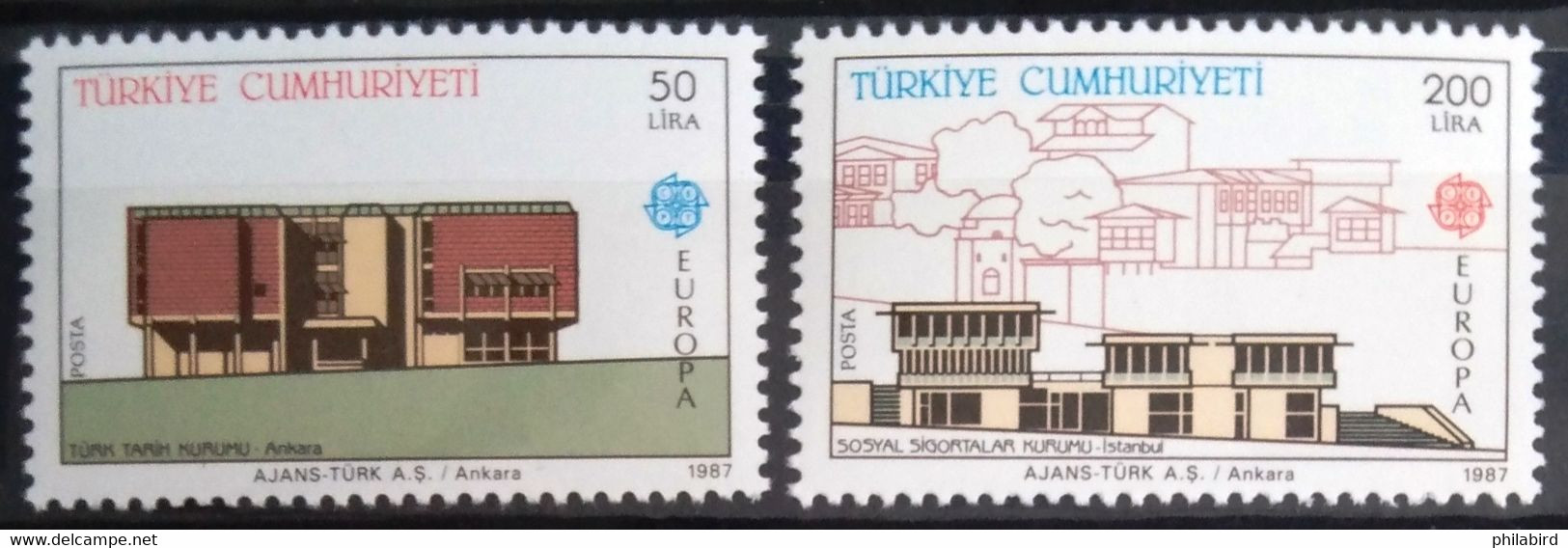 EUROPA 1987 - TURQUIE                 N° 2533/2534                        NEUF** - 1987