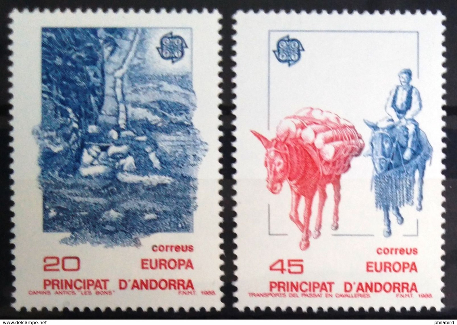 EUROPA 1988 - ANDORRE ESPAGNOL                 N° 190/191                        NEUF** - 1988