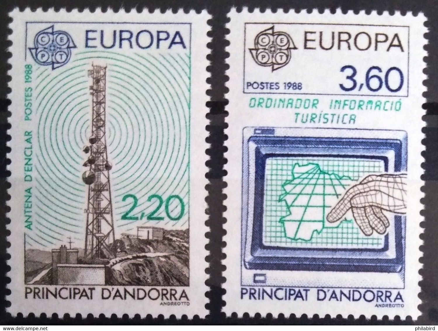 EUROPA 1988 - ANDORRE FRANCAIS                 N° 369/370                        NEUF** - 1988