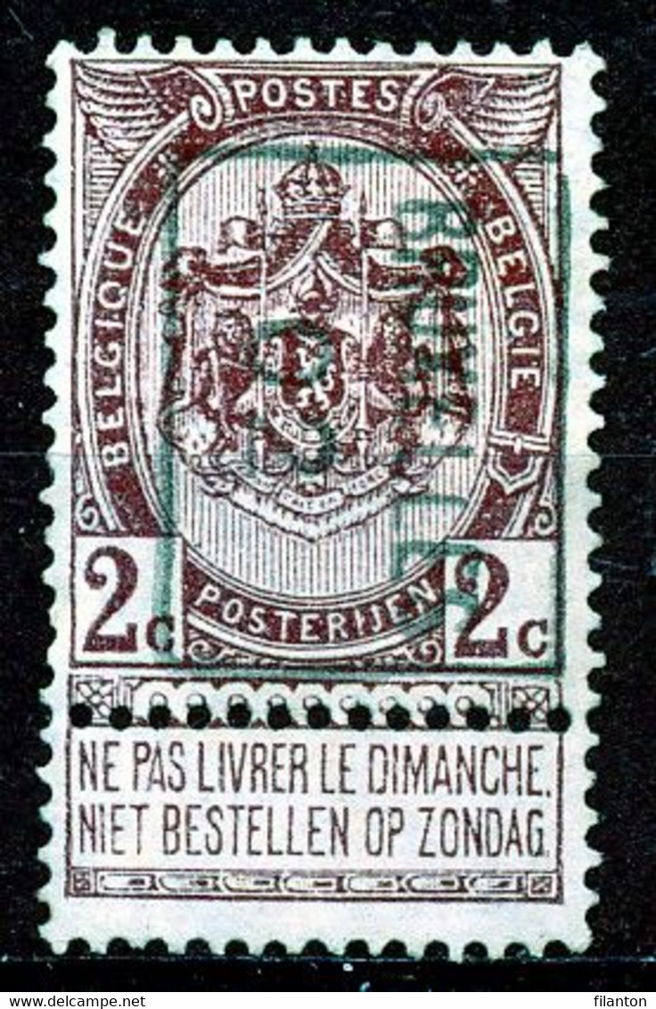 BELGIE - Preo Nr 449B - "BRUXELLES 02" - (ref. 3741) - ROLLER PRECANCELS - Handrol Préos à Roulette - Rollenmarken 1900-09