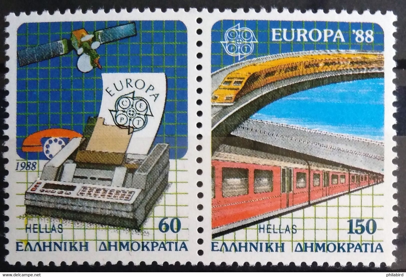 EUROPA 1988 - GRECE               N° 1665/1666                       NEUF** - 1988