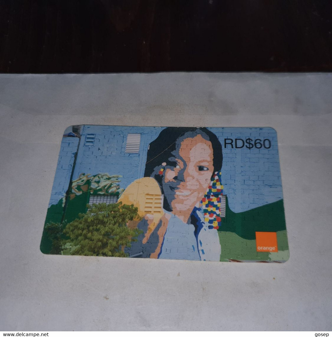 Dominicana-(orange-27rd$60)-(25)-(2433-9352-6290-99)-(31.12.2010)-used Card+1card Prepiad Free - Dominicaine