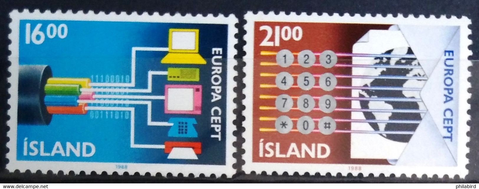 EUROPA 1988 - ISLANDE               N° 635/636                       NEUF** - 1988