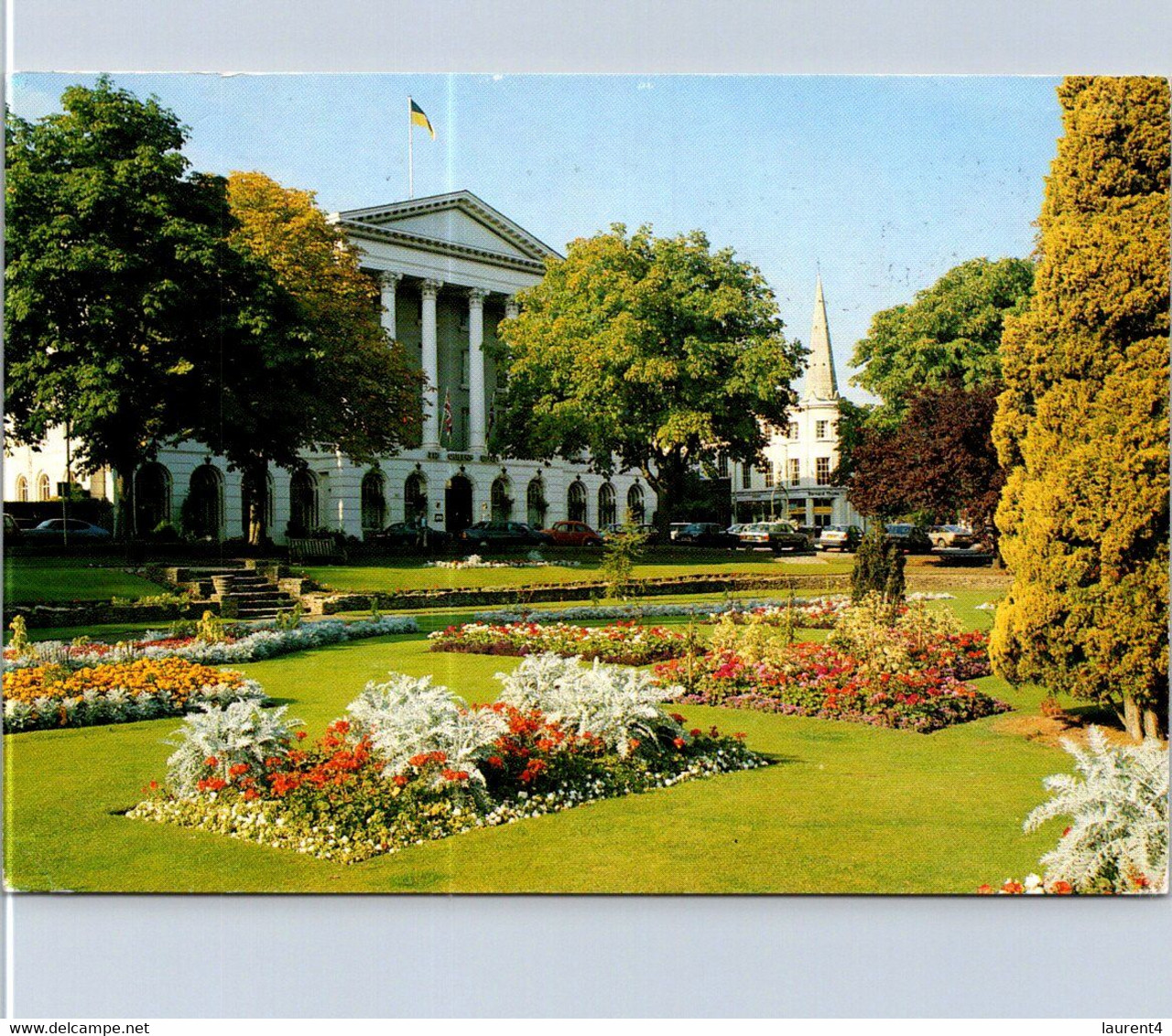 (1 G 1) UK Postcard Posted To Australia  - Cheltenham Imperial Gardens (flower Stamp Unusual Position ?) - Cheltenham