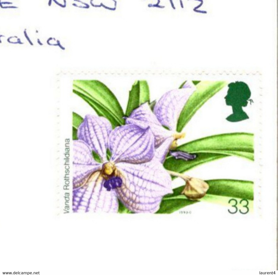 (1 G 1) UK Postcard Posted To Australia  - Cheltenham Imperial Gardens (flower Stamp Unusual Position ?) - Cheltenham