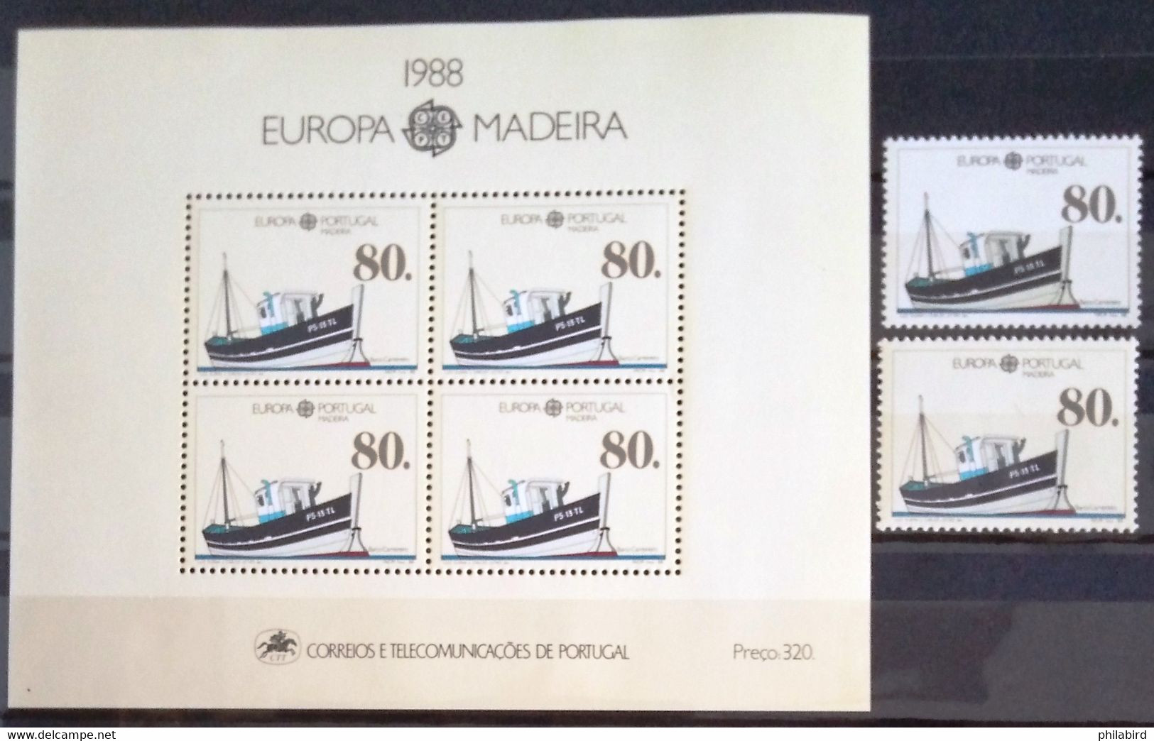 EUROPA 1988 - MADEIRE               N° 123/124 + BF 9                       NEUF** - 1988