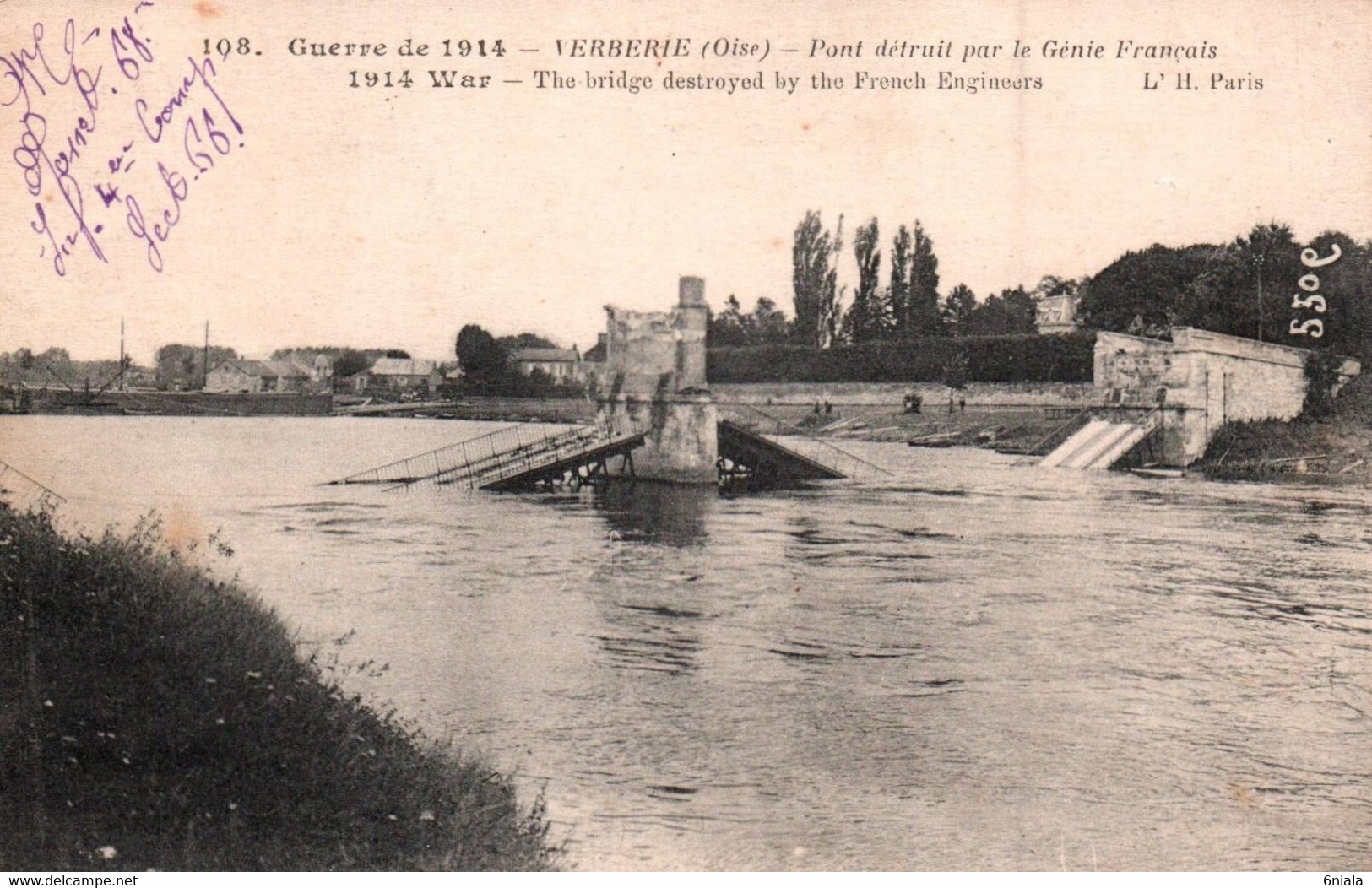 8966  VERBERIE Pont Détruit Par Le Génie Français       (scan Recto-verso) 60 Oise - Verberie