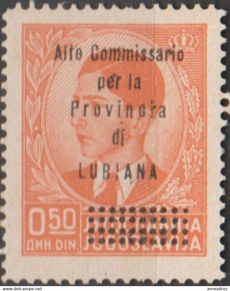 Italie Guerre Lubiana 1941 N° 43 NMH Cote 135 € (J1) - Lubiana