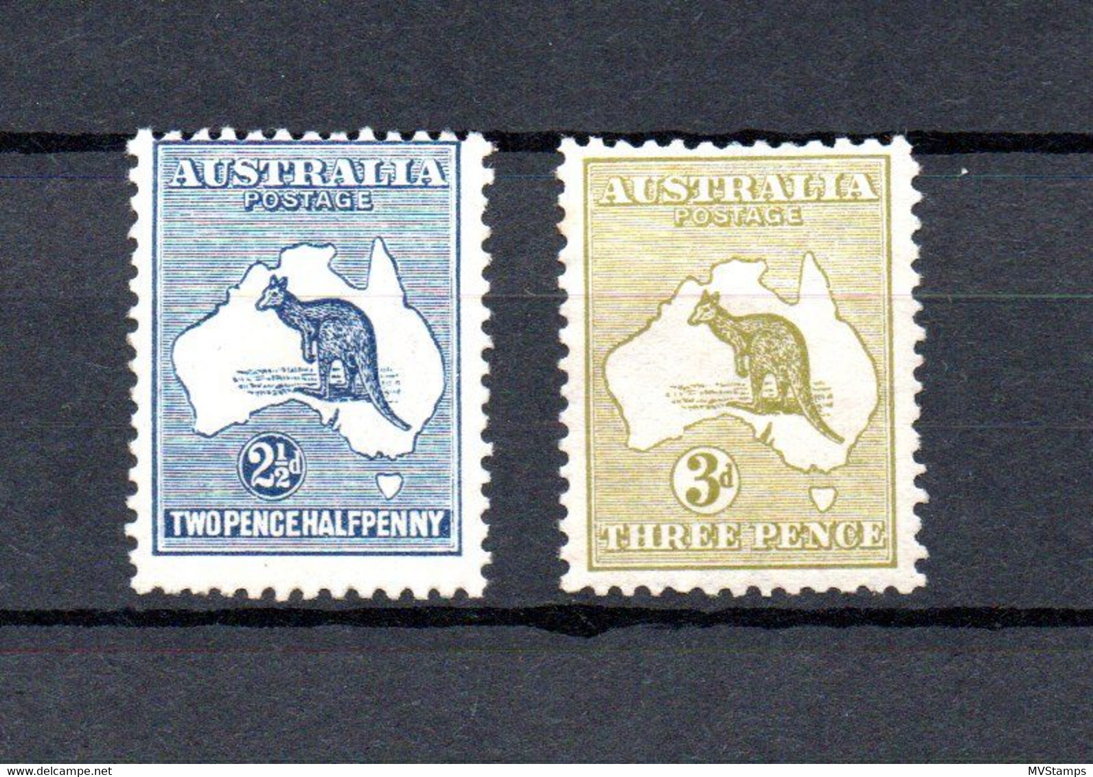 Australia 1913 Old Kangaroo Stamps (Michel 7/8) Nice Unused/MLH - Nuovi